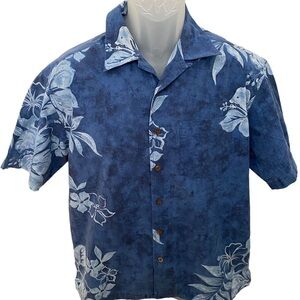 QUIKSILVER Edition Blue Hawaii Tropical Aloha Shirt Men S Small Comfort Fit